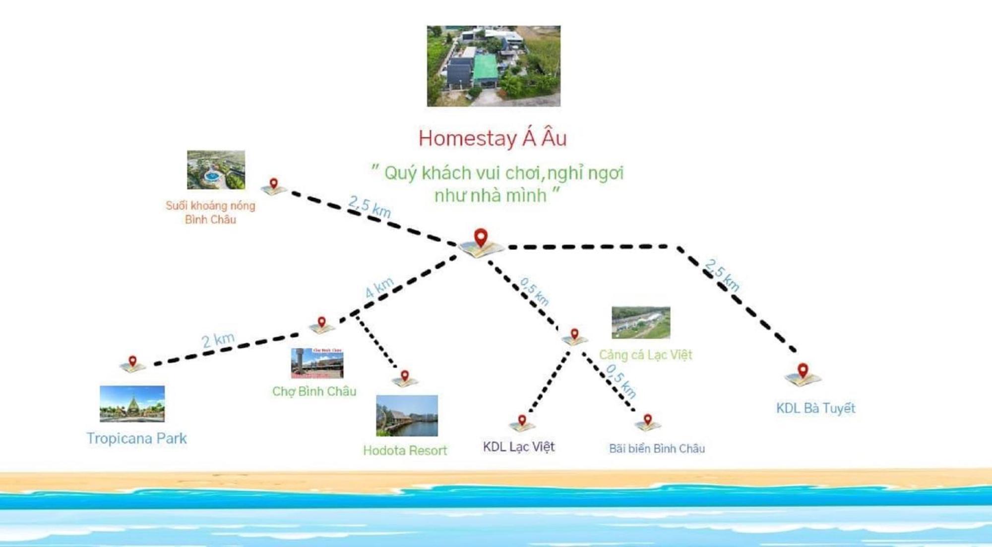 Homestay A Au Family Бинь Чау Экстерьер фото